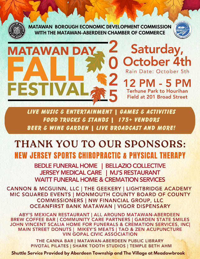 Matawan Day Fall Festival sponsored by The Cannabar