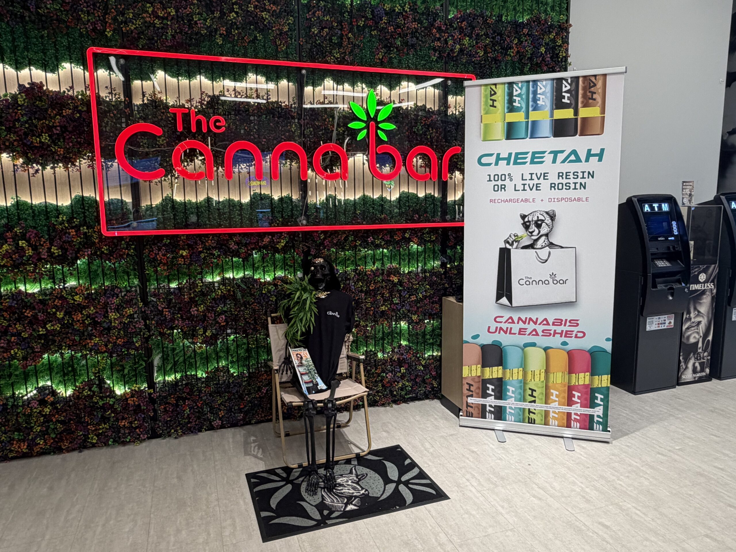 Cheetah Vapes Display at The Canna Bar Dispensary in New Jersey