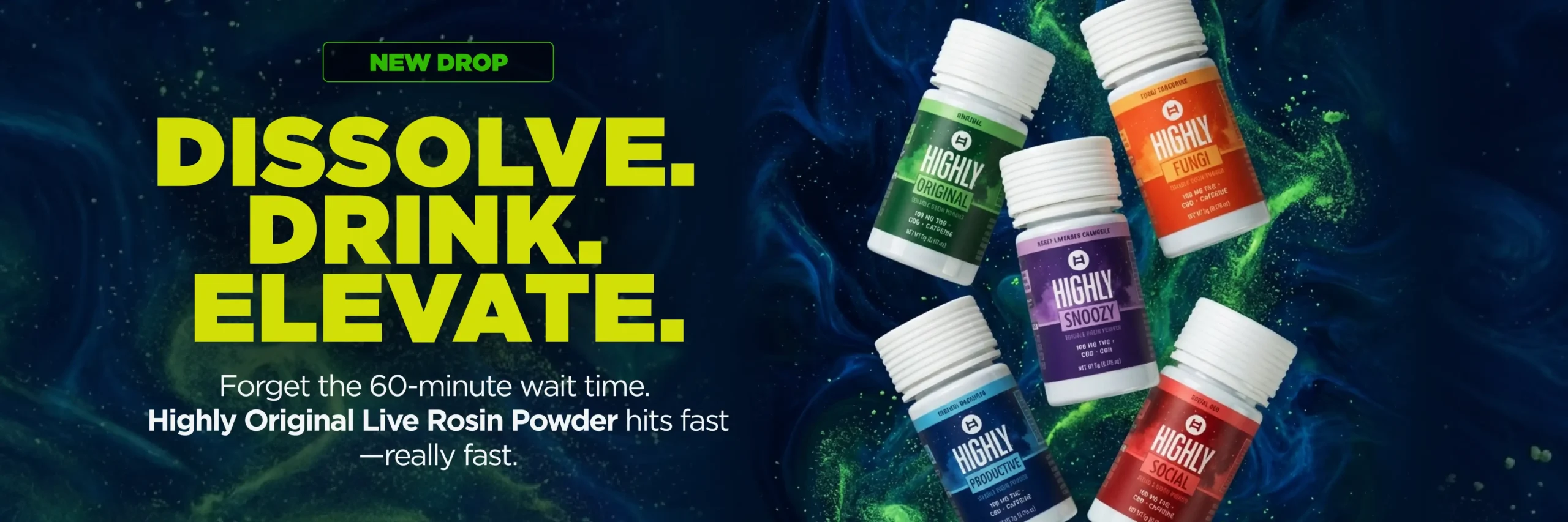 HIGHLY Live Rosin Powder - Dissolve Drink Elevate