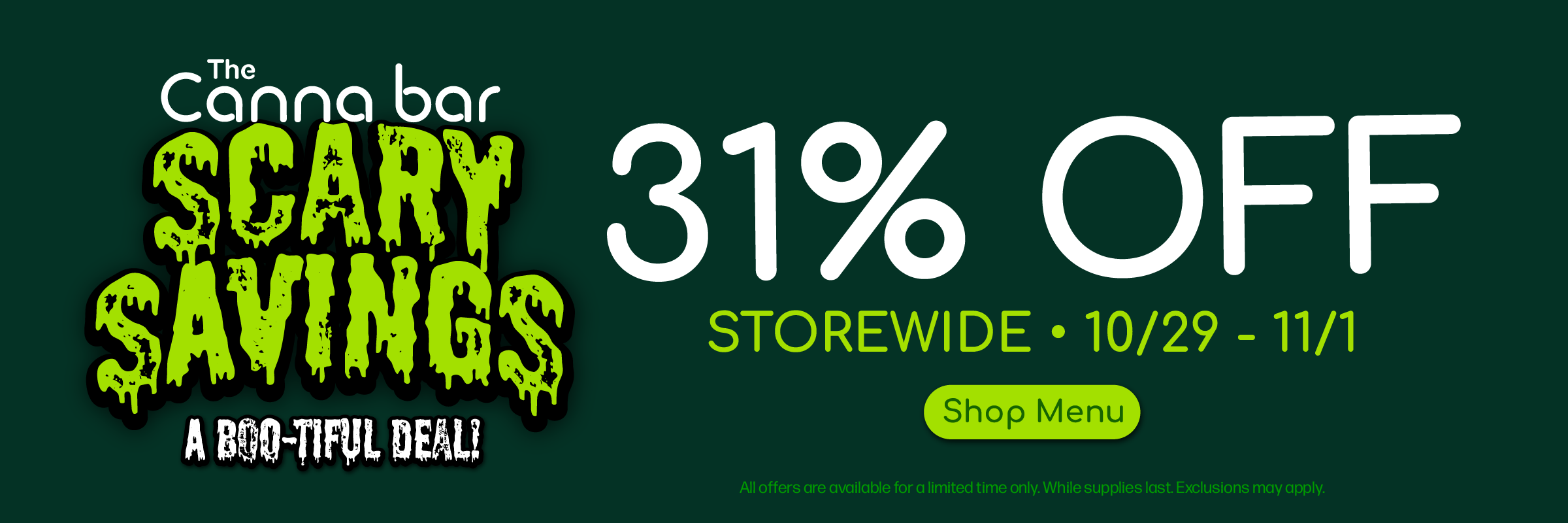 Storewide . 10/29 - 11/1